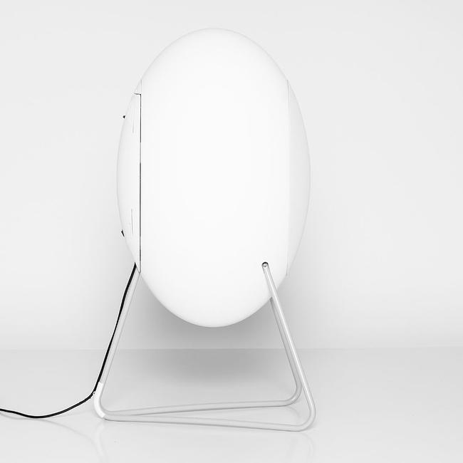 Loutd_musegg. Die preisgekrönte Designikone mit herausragendem Sound jetzt im flexiblen High-End-Abo. Ansicht Seite Modell Weiss