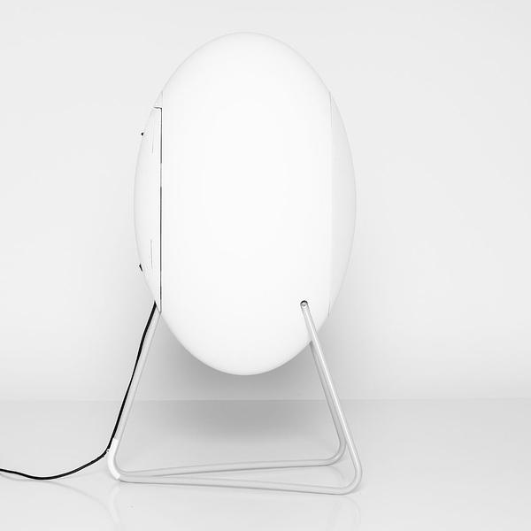 Loutd_musegg. Die preisgekrönte Designikone mit herausragendem Sound jetzt im flexiblen High-End-Abo. Ansicht Seite Modell Weiss